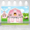 Mocsicka Pink Barn Farm Girl Birthday Birthdad Kiddrop Decorazioni per feste per feste per la festa di fotografia Punteggi fotografici Photo Studio Photocall