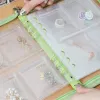 New Jewelry Necklace Earring Holder Bag Portable Water-proof Credit Card Photo Storage Book Ziplock Bag Ins Stationery Organizer