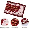 Table Mats 4pcs Valentine's Day Placemat Heat Insulation Non-slip Tea Cup Holder Dining Bowl Kitchen Accessories