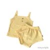 衣類セット2PCS夏のベビー服セットは、幼児の男の子の女の子のための袖なしのトップとボトムスーツをセット