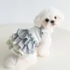 Vestido de vestuário de vestido de cachorro Decoração de pet sling vestido fofo chihuahua princesa saias roupas para e vestidos de noiva de cães médios e vestidos de noiva