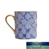 Modna europejska kreatywna kubek w stylu ceramicznym Golden Edge Milt Tea Mub Tomgraniczny domowy filiżanki kawy hurtowo