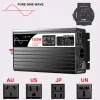 1500W omvormer 12V 220V Pure Sine Wave Solar Power Inverter DC 24V 48V tot AC 110V met afstandsbediening