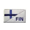 Finlândia Flag bordado Patch PVC Borracha nacional Fin Suomi Patches Patches Tactical Militar