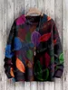 Hiver Unisexe Tirover Casual Treat Sweater rétro Retro Colorful Art Paint