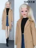 Long Brown Suit Coat /Woolen clothes Overcoat Clothing outfit For 1/6 BJD Xinyi FR ST Barbie Doll / 30cm doll clothes xmas