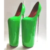 Chaussures habillées sexy 30cm plate-forme hauts hauts femme grande taille 47 Green Red White Talèled Porces Pumps Nightclub Stripper Fetish