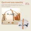 1set Natural Wooden Gym Gym mobile Plans en peluche Animal Pendant bébé Racether Teether Rodent Chaîne Hanging Kid Gift 240409