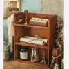 3-stufige Aufbewahrung Holz Desktop Box Schreibtisch Regal Wohnzimmer Tisch Top Rack Schrankkabine Gewürzregal Muebel de Cocina Hausmöbel