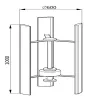 5000W 8000W Eixo vertical Turbina eólica 12V 24V 48V Gerador de energia alternativo CA - Saída da casa com inversor do controlador