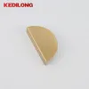 semicircle brass solid luxury flat handle kitchen cabinet gold handle furniture hardware modern simple handle