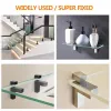 1PCS Glass Clamp Zinc Alloy Adjustable F-type Glass Clip Compartment Board Shelf Holder Support Brackets Clamp For Glass Shelves