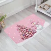 Tappeti natalizi rosa rosa fiocchi di neve portiere decorazione casa moquette navidad ornament regali regali di tappeto per decorazioni per feste di Natale tappetino