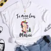 Temoin de la mariee Franse print t shirt eenhoorn bruid vrijgezellenfeest t-shirt bruids douche bruiloft feest bruidsmeisje tee top