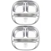 Bowls Oita Stainless Steel Plate Kitchen Tableware Household Compartment Lunch Tray Divided Dish