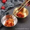 Plates 304 Stainless Steel Korean-style Single-layer Thickened Kimchi Dish Seasoning Dip Cold Korean Barbecue