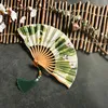 Dekoracyjne figurki chińskie składane fan klasyczne eleganty taniec hanfu ventilatore otwieranie i zamykanie gładko dłoni fani dłoni prezent urodzinowy Po