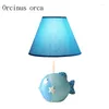 Lampes de table Cartoon Creative Fish Desk Lamp Child's Child's Child's Princess Girl's Bedroom Bedide Animal LED