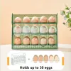 Egg Storage Box Side Door of Refrigerator Storage Organizer Kitchen Reversible Special Egg Storage Tray Kitchen Accessories