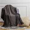 Одеяла Battilo Bohemia Throw Акриловая вязаная с бросками для кроватей для кисточки для кровати для дивана на Decor 221203 Drop Delief Dhdts