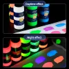 Bouteille de peinture acrylique fluorescente lumineuse 59 ml peinture à main bricolage peinture de tissu peinture lueur dans la peinture sombre