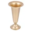 Vases Vase Flower Arrangement Trumpet Floral Metal European Desktop Table Style Iron Stand Artificial Wedding Gold Container Reception