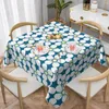 Сторонная ткань Ditsy Floral Print Tablecloth White Flowers Protector Funny Events Рождественская вечеринка на заказ