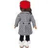 3 PCs Mantel+Hosen+Hut Puppenkleidung Set für American 18 -Zoll -Puppenanzug -Outfit -Accessoires für 43 cm Baby Neugeborenes Puppenspielzeug