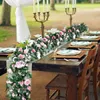 Decoratieve bloemen kunstmatige klimop rattan zijden pioenroos rozen bloem bruiloft voor feest muur ophangende slinger huizen tuin decoratie groene planten