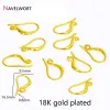 5Pairs/Lot 14K/18K Gold Plated Earring Hooks,Earwires,Earrings For Luxury Earrings,Earring Fixtures,Jewelry Making Accessories