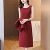 Casual Dresses 2024 Temperament Fashion Wedding Dress Two-Piece Set of Simple Mother