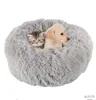 Cat Beds Furniture Cat Nest Round Soft Shaggy Mat Indoor Dog Cat Bed Pet Supplies Removable Machine Washable Bed for Small Pets