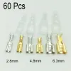 60pcs Terminal Connecteur mâle femelle 2.8 / 4.8 / 6,3 mm Terminaux d'épissage des boutons pour fil 12 / 18AWG Câble de sertissage Accessoires de voiture Eletrico