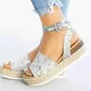 Sandaler Summer Women Wedges Shoes For Flip Flop Chaussures Femme Platform Plus Size H240409 9655