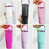 USA 30oz mirror rainbow plated blank sublimation macaron laser tumbler outdoor camping easy carry portable handle water bottle travel coffee mug with flip straw