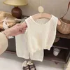 Ensembles de vêtements pour filles ensembles de vêtements 2023 Été coréen mince fille en tricot set enfants