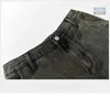Jeans masculin vintage lavé gris denim shorts patchwork pour hommes 2024 Sumoustal Half Youth Cityboy Male Basic Loose Knee Wear