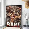 Anime giapponese Baki Hanma Comics White Paper Poster Sticky Adesivo per soggiorno fai -da -te Bar Cafe Poster Vintage Muro decorativo