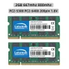 Rams Latumab Memoria RAM DDR2 4GB 8GB 800MHz 667MHz Laptop SODIMM MEMÓRIA PC25300 6400 RAM 200PIN 1.8V Notebook Memory Channel Dual Channel Dual canal