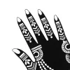 1 Pair New Mehndi Indian Style Beauty Tattoo Stencils Temporary Hand Decal DIY Body Art Henna Template Sticker