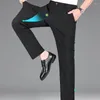 Men's Pants Business Long Suit Trousers Elastic And Lightweight Formal Work Casual Straight-leg For Daily Leisure.