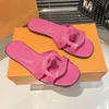 Designer Beach Slippers Women's Sandals Candy Colored Hollow Letter Slippers Genuine Leather Summer Brand Woman's Sandal Size 35-42
