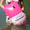 Bolsa de natación impermeable de 20L Saco seco Boya de natación inflable Tarra pesca Pescado en bote Boquilla de almacenamiento en kayak bolsas de rafting