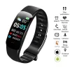 Orologi C1 Plus Smart Band Men Women Bluetooth Step Counting Sports Bracciale Fitness Tracker Case di cuore Sleep Sleep Orologio Smart Smart