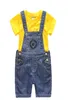 Pojkar flickor sätter barns denim shortslongs passar barnkläder t -shirt och 2 st minions kläder 16 år8309796