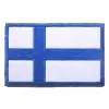 Finland Flag brodé Patch PVC Rubber National Fin Suomi Flags Patches Tactical Military Emblem Appliquée Badges d'épaule