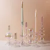 Candle Holders Centerpiece Stick Holder Modern Wedding Glass Wasen Stół Estetyczny Velas Para Boda Dekoracja wnętrza