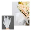 Hediye sargısı çiçek ambalaj kağıdı yarı saydam süt pamuk astar çiçekçi için buket düğün yumuşak renkli dekoratif