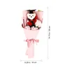 Fleurs décoratives Adorable ours Bouquet Graduation Gift Dol Doll Unique Grad Flower Decor