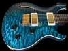 Custom 22 Private Brasilian Ltd Blue Qulit Maple Top Semi Holllow Corpo elettrico Elettrico Abalone Legatura Birds Birds Fingerbo8427685